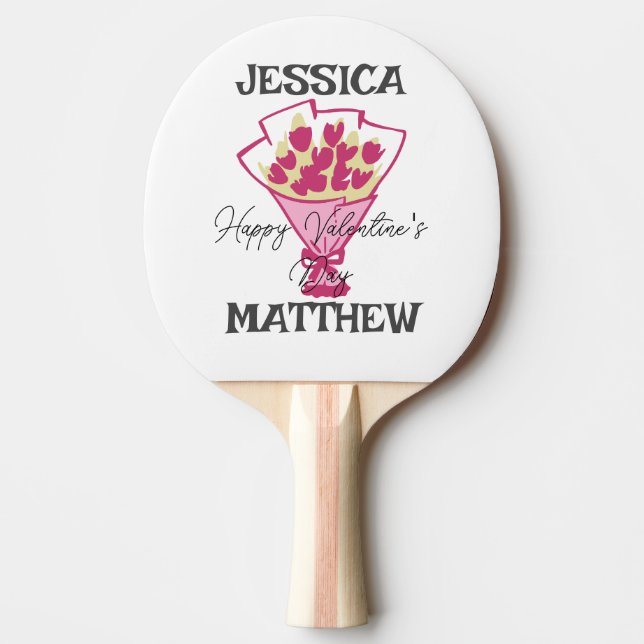 simple elegant cute valentine, Sweet for couple  Ping Pong Paddle (Front)