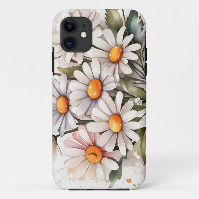 Simple Elegant Daisies Case-Mate iPhone Case (Back)