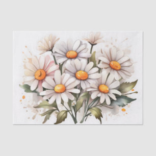 Simple Elegant Daisies Tissue Paper