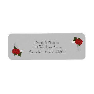 Simple Elegant Deco Rose Address Labels