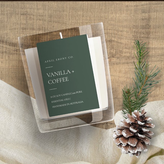 SIMPLE ELEGANT DUSKY GREEN MINIMAL MODERN CANDLE FOOD LABEL (Creator Uploaded)