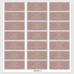 Simple Elegant | Dusty Rose Guest Address Labels<br><div class="desc">These simple elegant | dusty rose wedding guest address labels are perfect for your modern minimalist dusty rose wedding. The design features minimal contemporary font accompanied by formal calligraphy. Keep it as is,  or choose to personalise it with your own artwork or photos!</div>