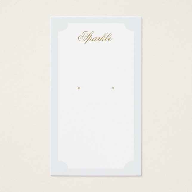 Simple Elegant Earring Display Card (Front)