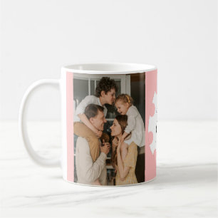 Simple Elegant Egg Happy Easter Family Photo Coffee Mug