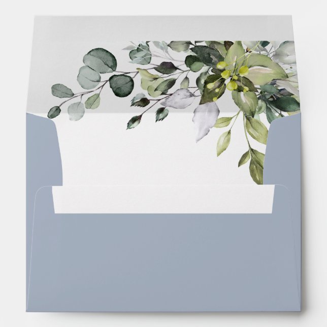 Simple Elegant Eucalyptus Envelope (Back (Bottom))