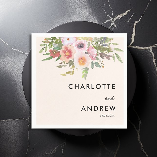 Simple, elegant eucalyptus, flowers  napkin (Creator Uploaded)