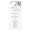 Simple Elegant Eucalyptus Greenery Wedding Program