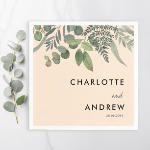 Simple, elegant eucalyptus  napkins