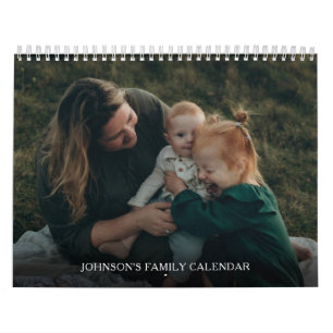Simple Elegant Family Photo Calendar
