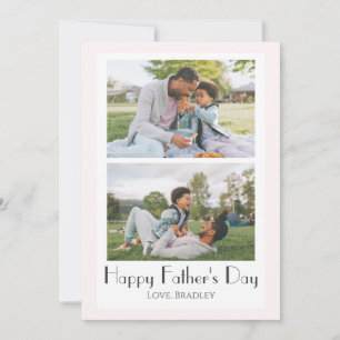Simple elegant Fathers Day Sweet Photo Collage Holiday Card