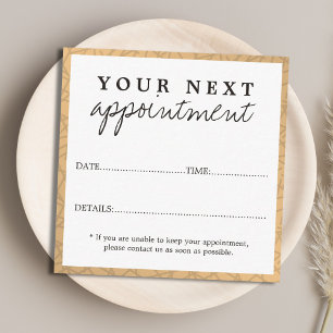 Simple Elegant Faux Gold Beauty Salon Appointment Card