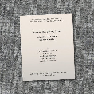 Simple Elegant Faux Metal Makeup Artist Flyer