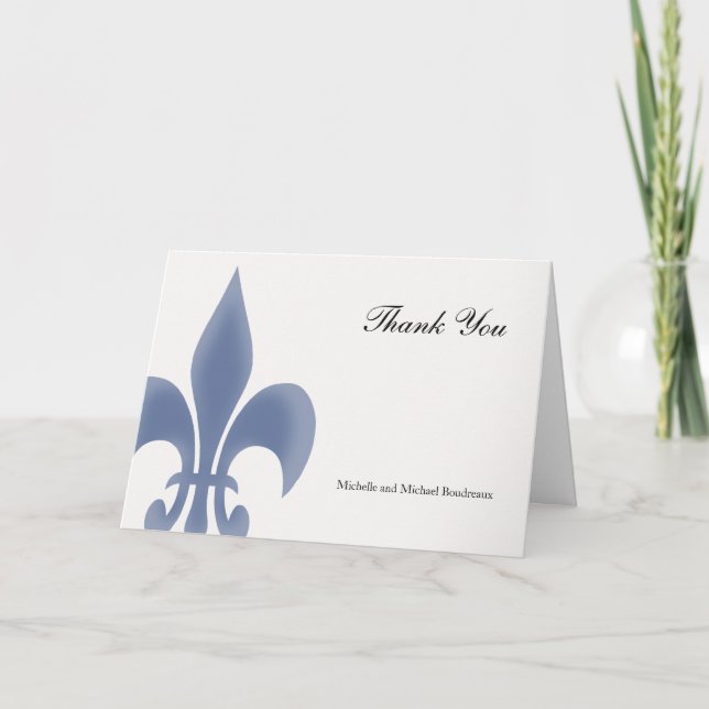 Simple Elegant Fleur de Lis Thank You (Front)
