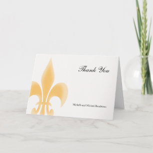 Simple Elegant Fleur de Lis Thank You Card