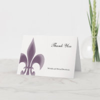 Simple Elegant Fleur de Lis Thank You