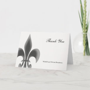 Simple Elegant Fleur de Lis Thank You Card