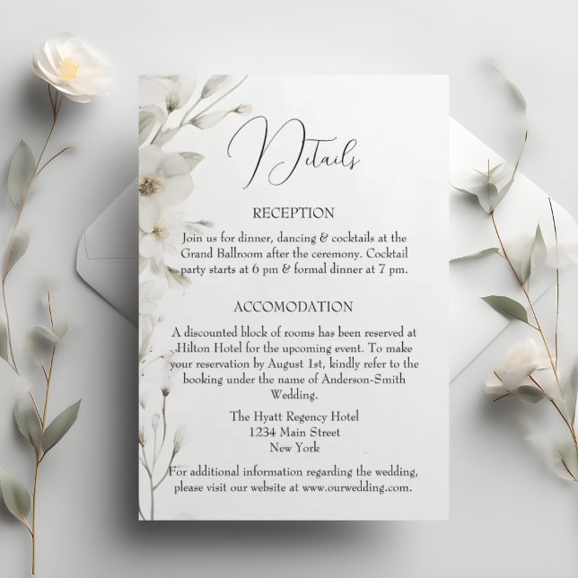 Simple Elegant Floral Enclosure Card (Creator Uploaded)