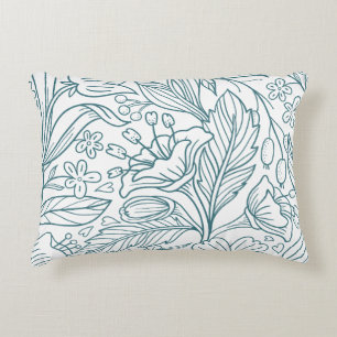 Simple Elegant Floral Hibiscus Leaves   Decorative Cushion