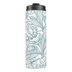 Simple Elegant Floral Hibiscus Leaves   Thermal Tumbler