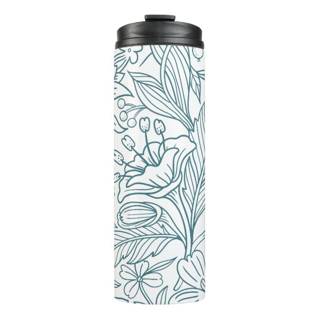 Simple Elegant Floral Hibiscus Leaves | Thermal Tumbler (Front)
