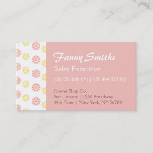 Simple, Elegant Floral Pattern Business Card