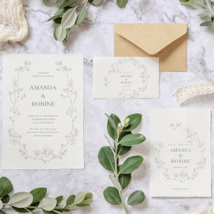Simple Elegant Floral RSVP Card