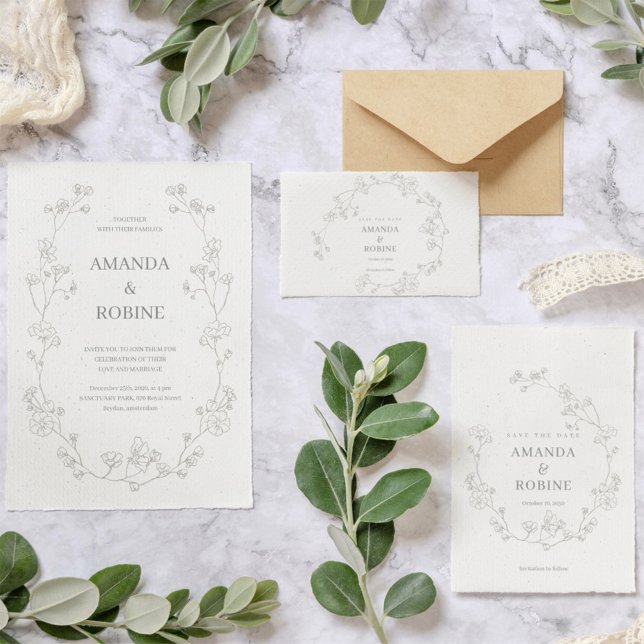 Simple Elegant Floral RSVP Card (Creator Uploaded)