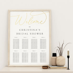 Simple Elegant Foil Script Welcome & Seating Chart