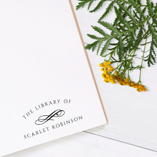 Simple Elegant From The Library Of Custom Name Self-inking Stamp