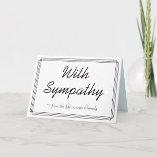 Simple, Elegant, Funeral Condolences Card