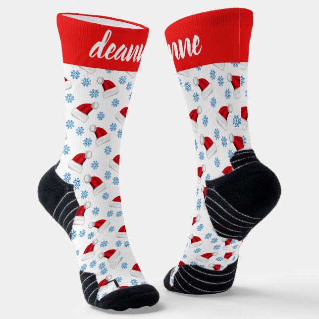 Simple Elegant Funny Christmas Family Socks (Angled)