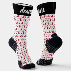 Simple Elegant Funny Christmas Family Socks