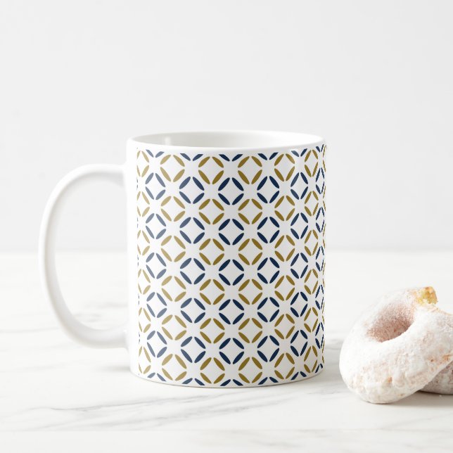 Simple elegant geometric pattern. coffee mug (With Donut)