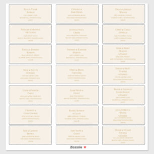 Simple Elegant Gold and Ivory Guest Address Labels