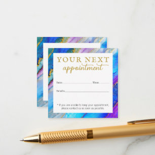 Simple Elegant Gold Colorful Appointment Card