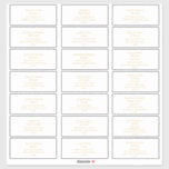 Simple Elegant Gold Font Wedding Address Labels<br><div class="desc">These simple elegant gold font wedding guest address labels are perfect for your modern minimalist white and gold wedding. The design features minimal contemporary font accompanied by formal calligraphy. Keep it as is,  or choose to personalise it with your own artwork or photos!</div>