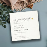 SIMPLE ELEGANT GOLD GREY TYPOGRAPHY Engagement Invitation<br><div class="desc">If you need any further customisation or any other matching items,  please feel free to contact me at yellowfebstudio@gmail.com</div>