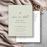 SIMPLE ELEGANT GOLD GREY TYPOGRAPHY  SAVE THE DATE ANNOUNCEMENT POSTCARD<br><div class="desc">If you need any further customisation or any other matching items,  please feel free to contact me at yellowfebstudio@gmail.com</div>