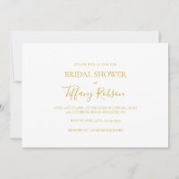 Simple Elegant Gold Horizontal Bridal Shower