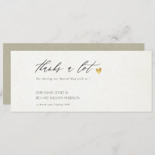 SIMPLE ELEGANT GOLD KRAFT TYPOGRAPHY Thank You Invitation