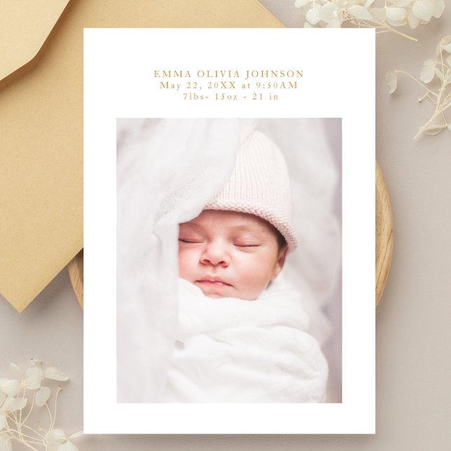 Simple Elegant Gold Lettering Photo Baby Shower Thank You Card (Creator Uploaded)