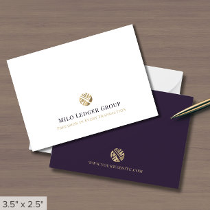 Simple Elegant Gold Logo Card