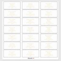 Simple Elegant Gold Wedding Guest Address Labels