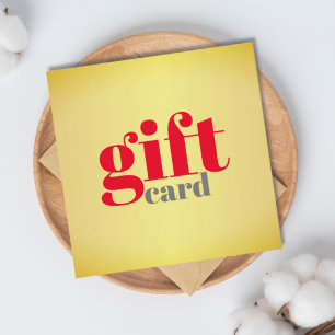 Simple Elegant Golden Red Gift Card