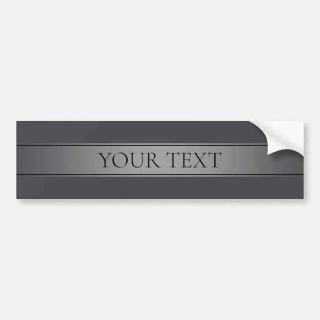 Simple Elegant Gradient Stripe Editable Colour Bumper Sticker (Front)