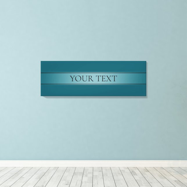 Simple Elegant Gradient Stripe Editable Colour Canvas Print (Insitu(Wood Floor))