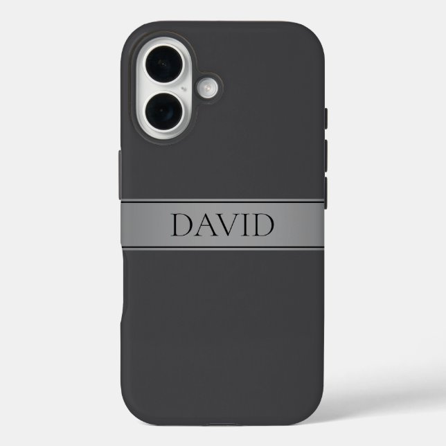 Simple Elegant Gradient Stripe Editable Colour Case-Mate iPhone Case (Back)