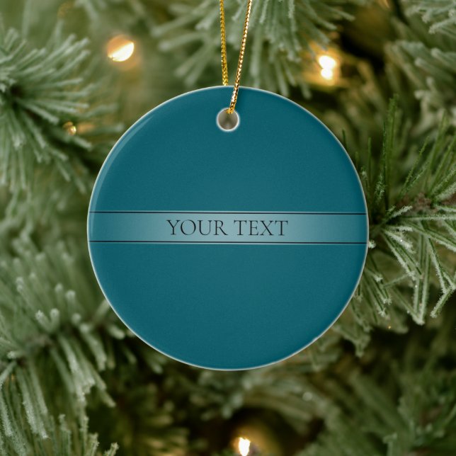 Simple Elegant Gradient Stripe Editable Colour Ceramic Ornament (Tree)