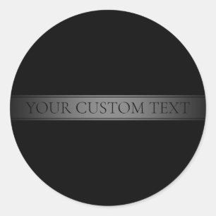 Simple Elegant Gradient Stripe Editable Colour Classic Round Sticker