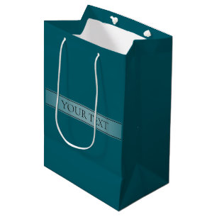 Simple Elegant Gradient Stripe Editable Colour Medium Gift Bag
